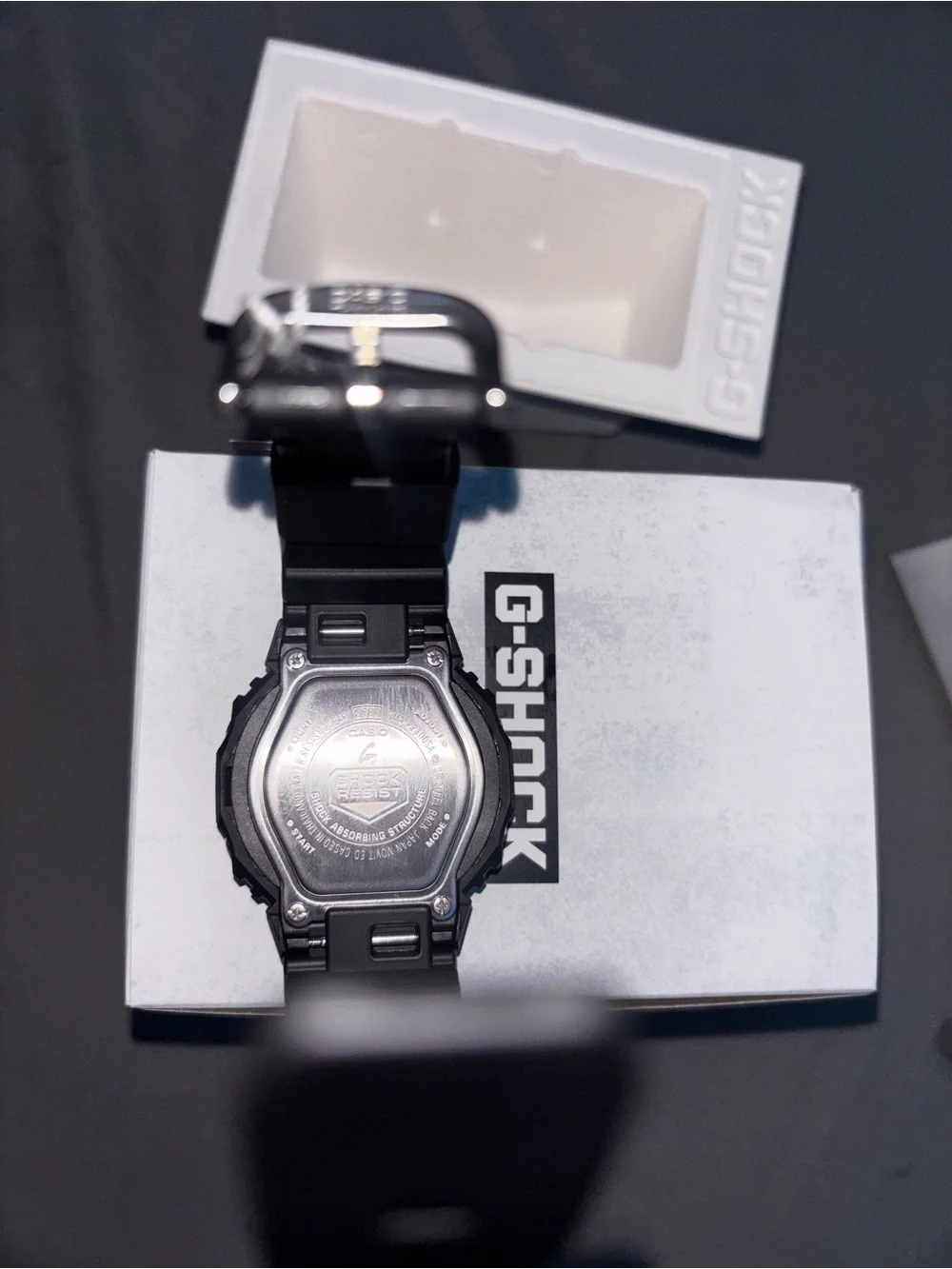 G-SHOCK Black Resin Men's Watch with Red Accents